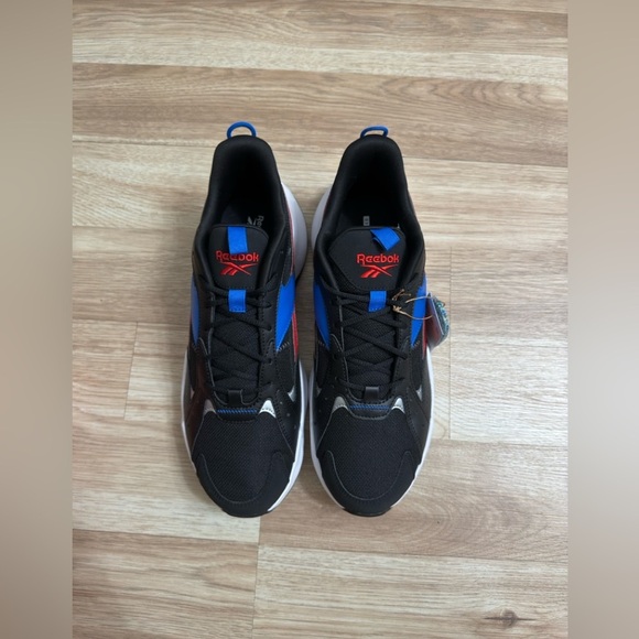 Reebok Turbo Restyle Sneaker Unisex Adults 10 Black/Cobalt/Vector Red Lace Up~ - Picture 7 of 12